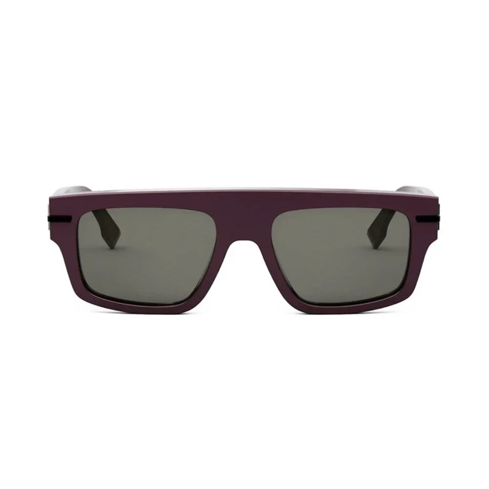 NEW MEN FENDI SUNGLASSES BORDEAUX GREY FENDI FE40091U 69A SQUARE EYEWEAR